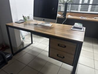 фотографии офисной мебели: Комплект офисной мебели, Диван, Металл, цвет - Черный — 10