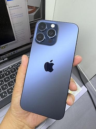 iphone за 0 руб: IPhone 15 Pro Max, Б/у, 256 ГБ, Синий, Защитное стекло, Чехол, 86 % — 1
