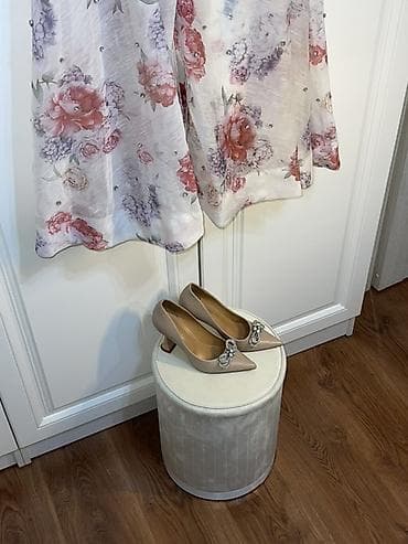 daniel klein: 👠 Туфли Элегантные бежевые туфли на каблуке (8 см) с острым — 3