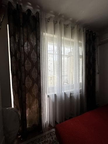 шторы туль: Комплект штор, Жаккард, С тюлем в комплекте, Готовое изделие, Для спальни — 1