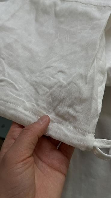 Личные вещи: Новая футболка лён с регулирующимся шнурком 
Размер оверсайз — 3