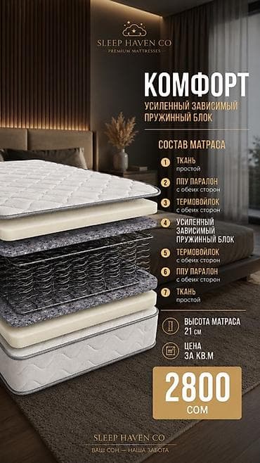 позвоночник: Матрас Sleep Haven Co «Комфорт» — премиальный матрас с усиленным — 1