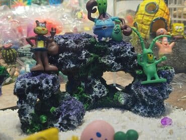 Мышыктар: Аквариум 30 литров с дизайном спанч Боб — 4