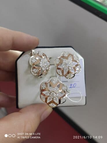 свадебные наборы ручной: Набор украшений, Проба 925, Женские, Новый — 4