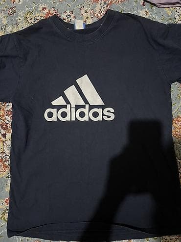 Футболки: Мужская футболка, M, Adidas, Б/у, цвет - Синий, Самовывоз — 1