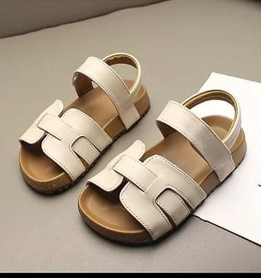 кожа обувь: Детские сандалии с застёжками-липучками - Тип: открытые сандалии с — 4