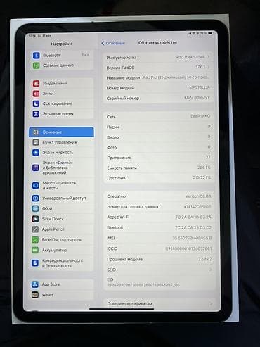 ipad 4 mini: Планшет, Apple, память 256 ГБ, 10" - 11", Wi-Fi, Классический цвет - Серый — 1