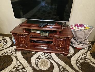 Тумба и подставка для телевизора, Напольная, Дерево, цвет - Коричневый