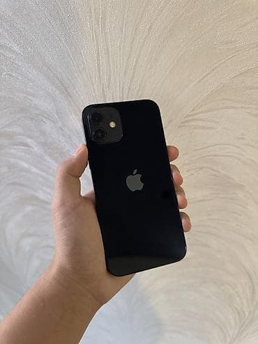 iphone x max: IPhone 12, Б/у, 64 ГБ, Черный, Чехол, 70 % — 1
