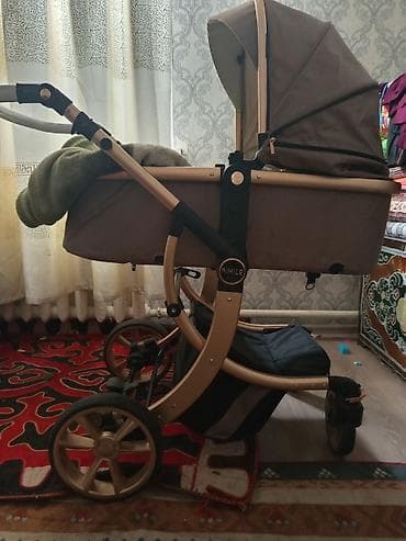 mige коляска: Коляска, Другой бренд, цвет - Коричневый, Б/у, Самовывоз — 3