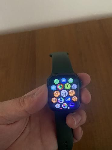 instax mini evo купить: Смарт‑часы в стиле Apple Watch с прямоугольным дисплеем и зелёным — 3