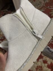 детская ортопедическая обувь: Новые Детские сапожки- цвета айвори с блёстками. Теплая зима Размер — 5