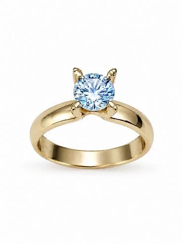 муассанит: Кольцо Tiffany&Co из желтого золота 585 с муассанитом - Артикул — 3