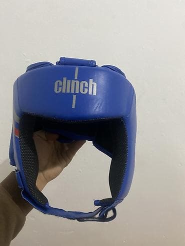 чехлы бу: Боксерский шлем Clinch (синий) с дополнительной накладкой на — 4