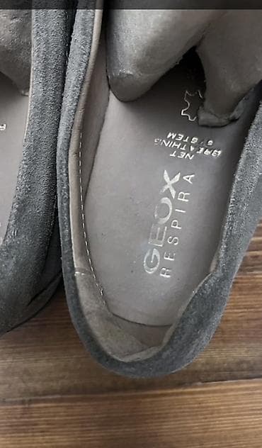 Мокасины и лоферы: Лоферы, 42, Geox, Б/у, цвет - Серый, Самовывоз — 2