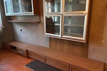 Мебель: Стенка-шкаф, Тип стенки-шкафа: Модульная, Для зала, Б/у, Особенности: С отделением под телевизор — 1