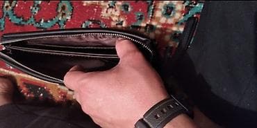 мужской клатч: Мужской клатч/барсетка Gucci, черный - Материал: фактурная кожа (по — 3