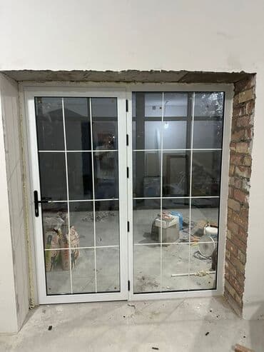 двери мешкомнатный: Межкомнатная дверь со стеклом, Двустворчатая, цвет - Белый — 1