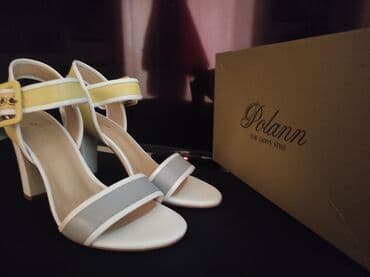 брендовая куртка: Босоножки, 40, Polann, Новый, цвет - Белый, Платная доставка — 1