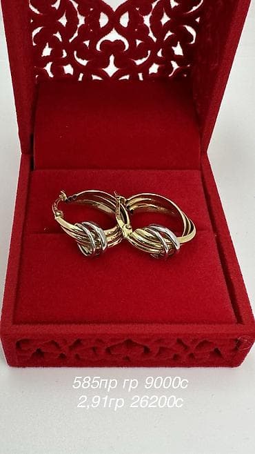 Серьги, Проба 585, Без вставки, Женские, Винтажный стиль, Новый