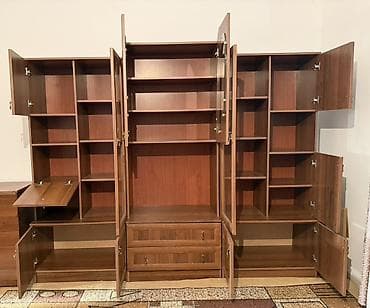 шкаф купе б: Стенка-шкаф, Тип стенки-шкафа: Модульная, Для зала, Б/у, Особенности: Для хранения посуды — 2