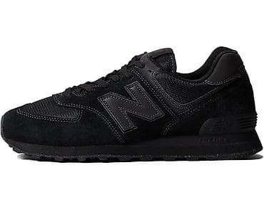 coros pace: New Balance 574 — мужские кроссовки - Цвет: черный - Материалы: замша — 1