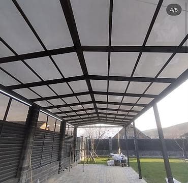 металические гаражи: Навес, Арочный, Металл, Профнастил, Установка — 3