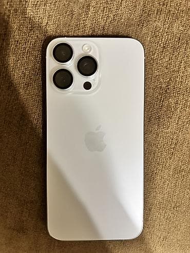 IPhone 15 Pro Max, Б/у, 1 ТБ, White Titanium, Кабель, 86 %