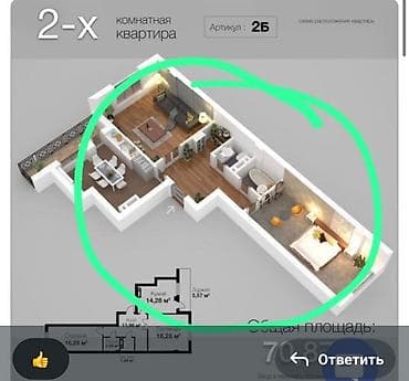 all group: 2 комнаты, 70 м², Элитка, 7 этаж, Евроремонт — 7