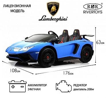 машинки для катания детей на аккумуляторе: Детский электрокар, Новый — 2