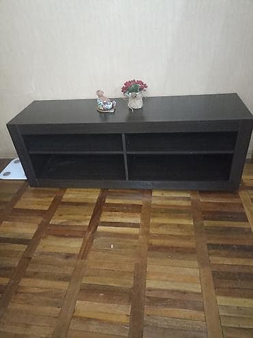 table study: Тумба и подставка для телевизора, Напольная, ЛДСП, цвет - Коричневый — 5