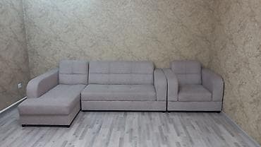 большой раскладной диван: Комплект мягкой мебели, цвет - Бежевый — 2