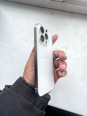 IPhone 15 Pro, Б/у, 256 ГБ, Белый, Защитное стекло, 87 %