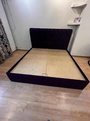 Үй жана бакча: Эки кишилик керебет, Сактоо кутусу менен, узуну - 200 см — 3