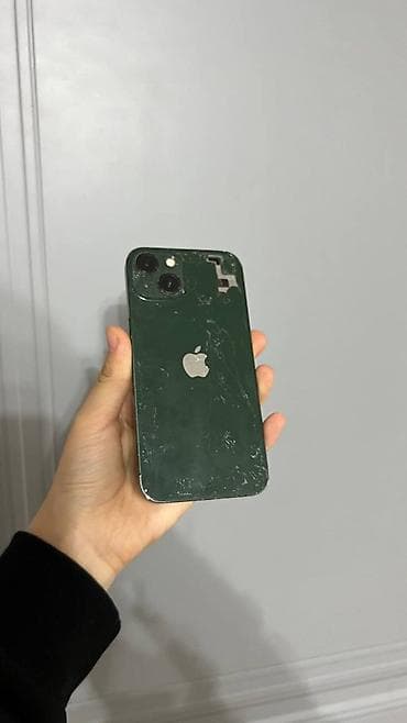 IPhone 13, Б/у, 128 ГБ, Зеленый, Чехол, 71 %