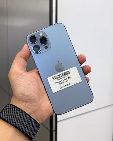 IPhone 13 Pro Max, Б/у, 256 ГБ, Sierra Blue, Защитное стекло, Чехол, В рассрочку, 76 %