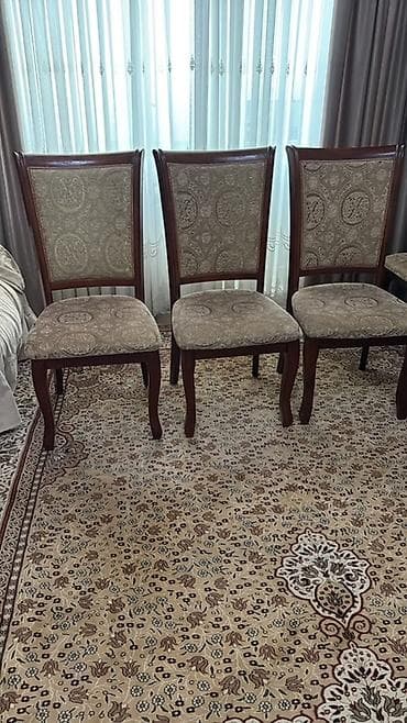 dinner table: Набор обеденных стульев, 6 шт. - Классический дизайн с высокой — 1