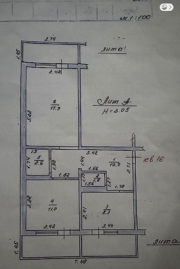 2 комнаты, 56 м², Элитка, 6 этаж, Евроремонт — 8