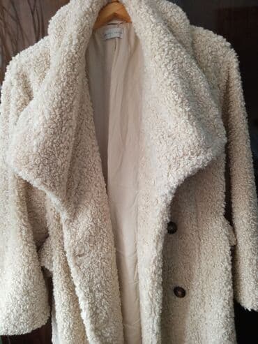 одежда мишки: Длинное женское пальто из буклированного «тедди»‑меха. - Цвет — 9