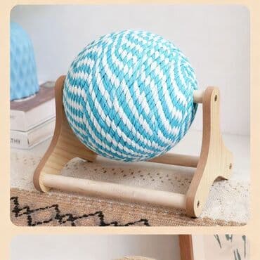 Грызуны: ⸻ Игрушка-когтеточка для кошек — прочный катящийся мяч из бумажной — 2