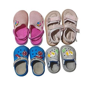 шлепки адидас: Детская летняя обувь по отдельности 100сом — 1