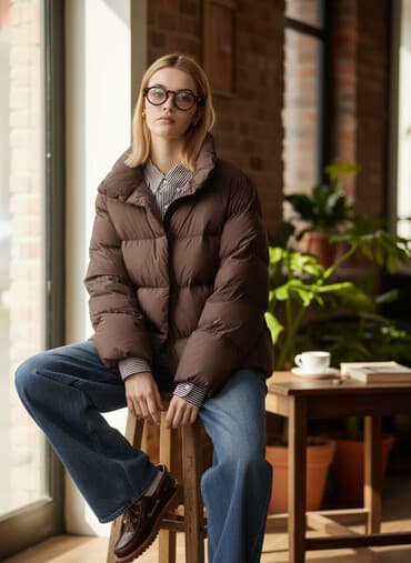 одежда для беременных недорого: Пуховик, Короткая модель, Стеганый, M — 1