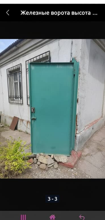 продаю ворота: Железные ворота распашные с калиткой./советский металл./ — 1