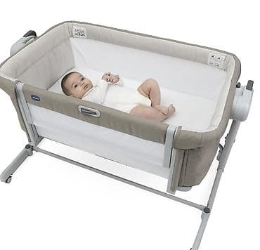 ходунки детские chicco: Детская приставная кроватка, Б/у, С колесиками, цвет - Серый — 4