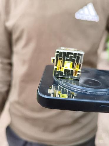 Брелоки: Kinder joy золотой блок - Компактный куб с модульной конструкцией и — 6