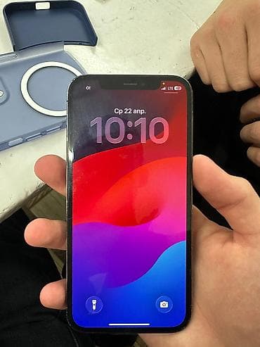самсунг с 24 бишкек: IPhone 12 Pro, Колдонулган, 128 ГБ, Pacific Blue, Заряддоочу түзүлүш, Каптама, 63 % — 2