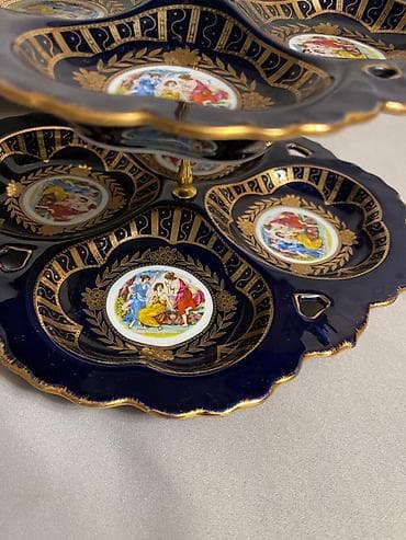 Үй жана бакча: Двухъярусная конфетница/этажерка Thun MZ Czechoslovakia. Мадонна. - — 2