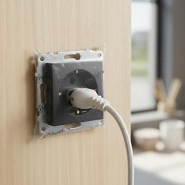 Розетка, С заземлением, Встроенные, 1 гнездо