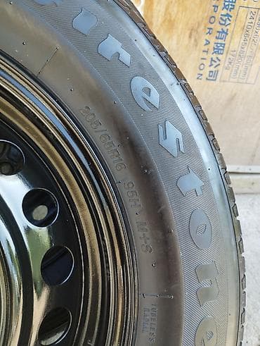 14 диска фит: Колеса в сборе 205 / 65 / R 16, Лето, Б/у, Комплект, Внедорожные (АТ/МТ), Железные, отверстий - 4 — 6