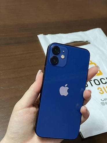 IPhone 12 mini, Б/у, 64 ГБ, Синий, Коробка, 72 %